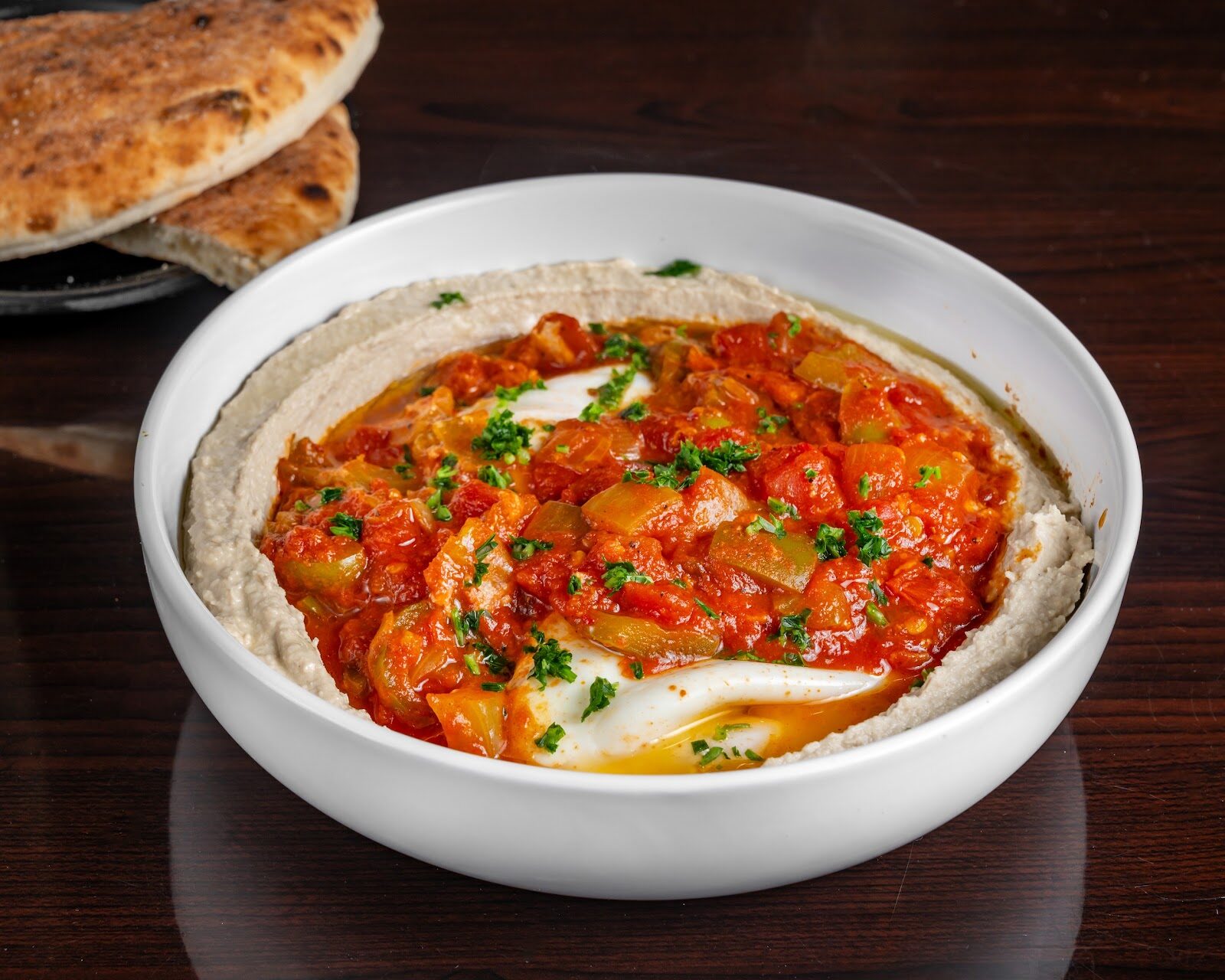 Hummus with shakshuka